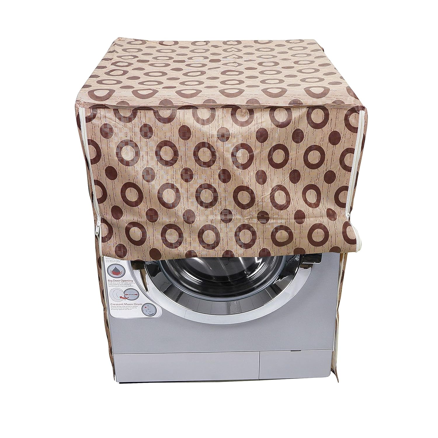 Front Load Washing Machine Cover Lght Brown Round 